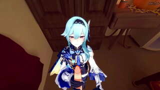 POV jāšanās Eula doggystyle un piepildot viņu ar spermu.